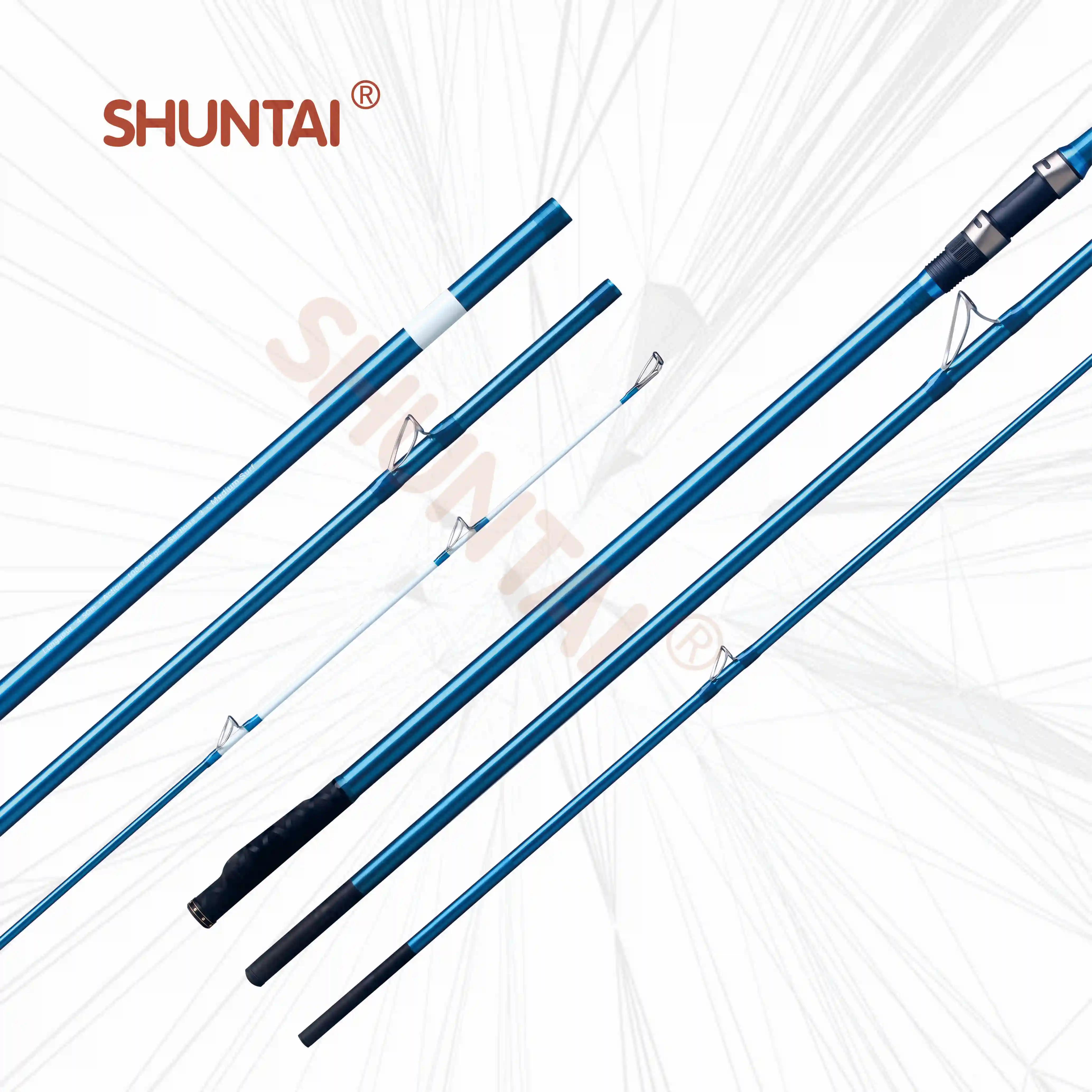 SHUNTAI Рыболовные снасти/BCSF250-4503/удочка для серфинга/4 5 м/3 секции/сверхбыстрое действие/100% 30 т Карбон