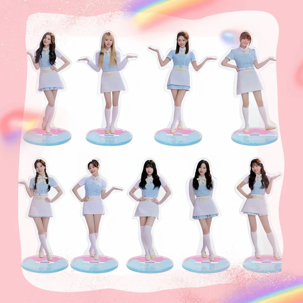 10 см KPOP двойная акриловая подставка фигурка NAYEON Momo Sana Mina Tzuyu JiHyo настольная модель украшение для рабочего стола