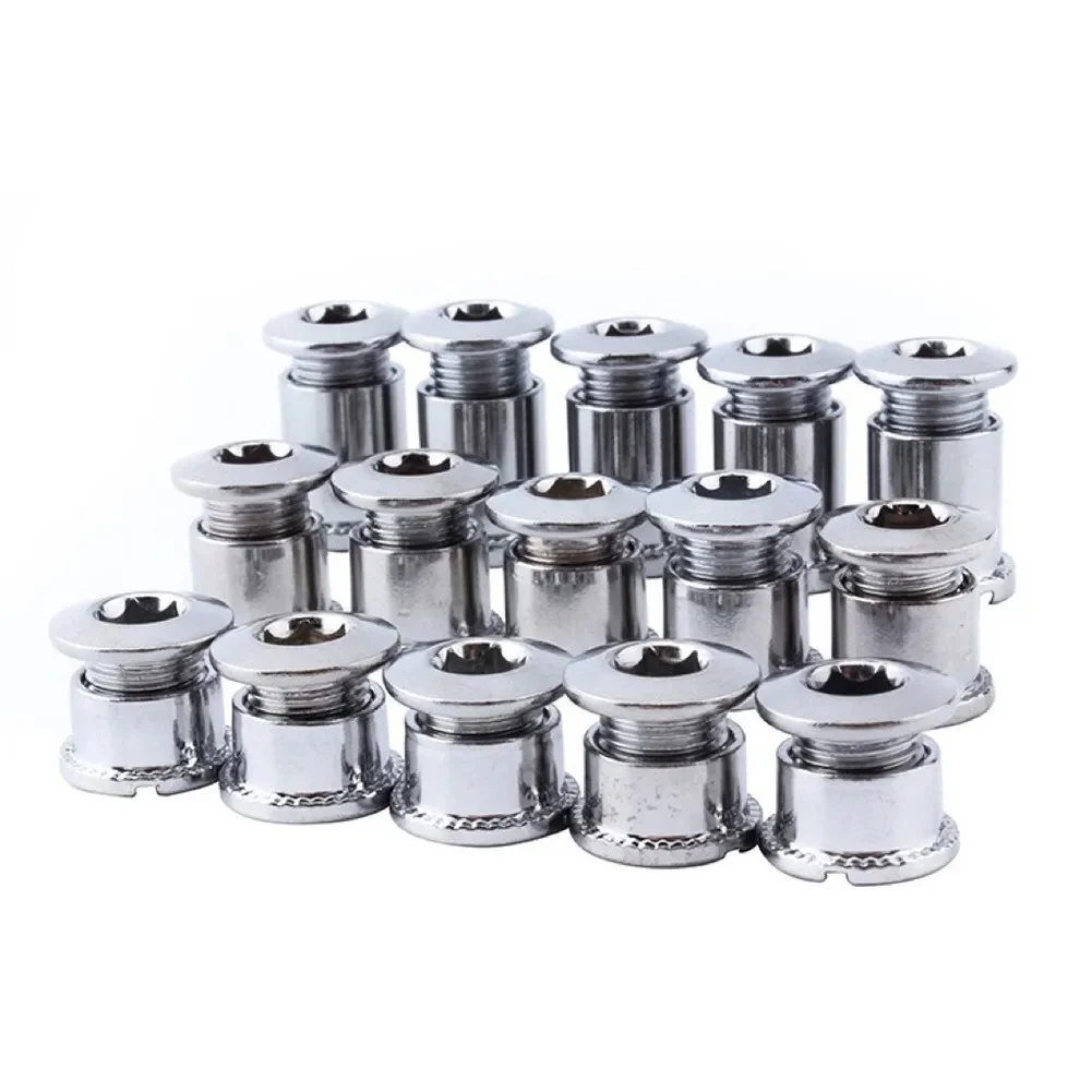 New M8x0.75mm Titanium Alloy Chainrings Bolts CNC Machined Crankset for MTB BMX Bikes Customized Parts