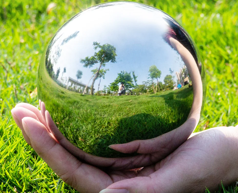 Cheap 10 12 18 inch Gazing Globe AISI304 Metal Big Mirror Stainless Steel Gazing Ball