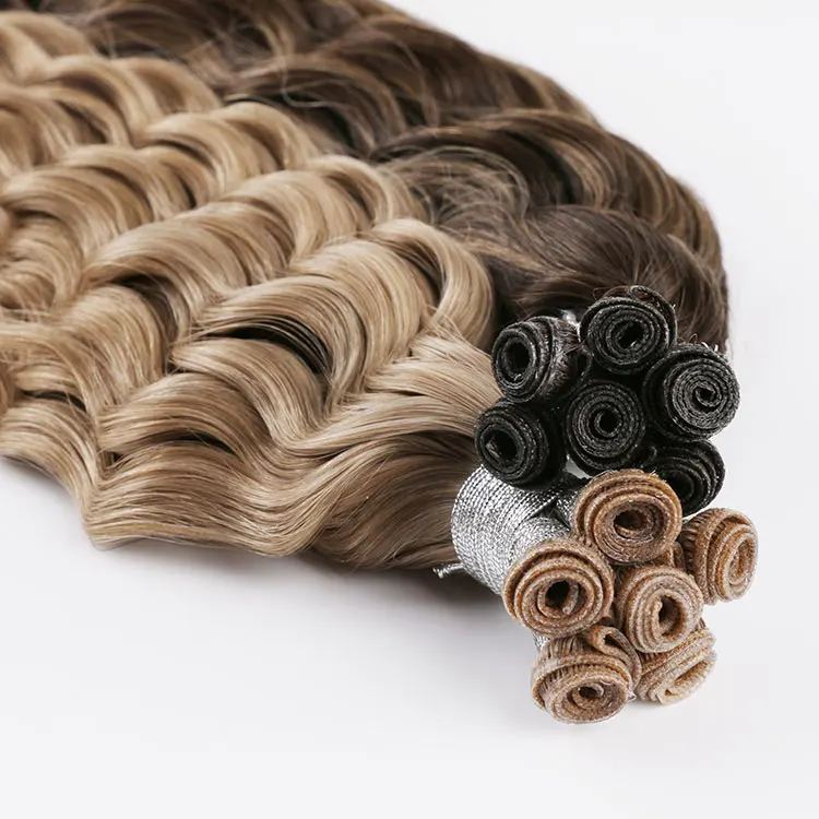 High End Raw Double Drawn Indian Temple Virgin Hair Genius Weft Double Drawn Hair Extensions