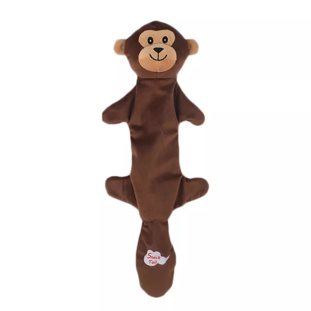 Custom Size Package Faux Fur Cute Animal Shaped Pet Dogs Chew Molar Plush toy Interactive Squeaky Pet Toy