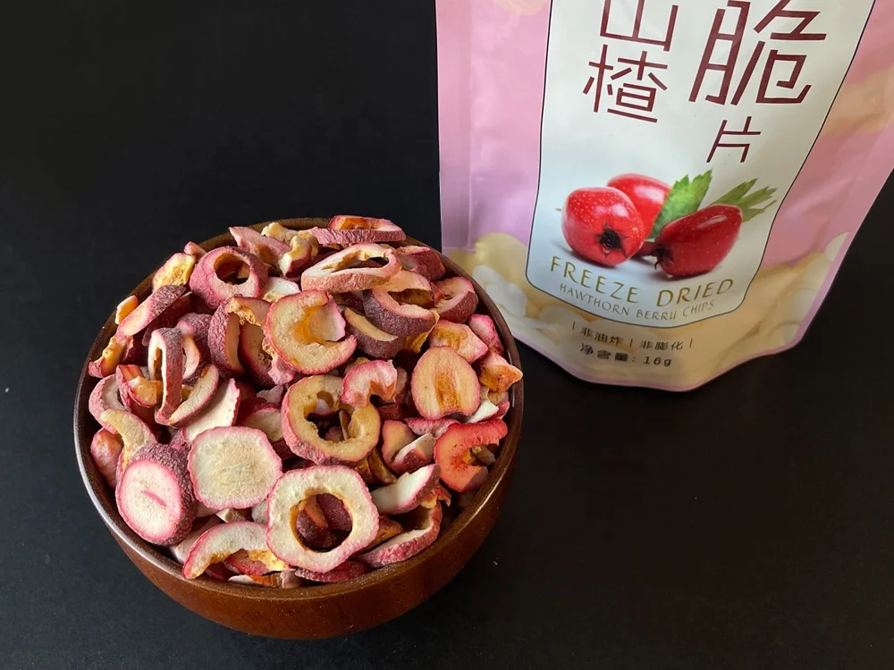 Halal certified Dried fruits product pure dry fruit vacuum freeze dried hawthorn seedless natural berry sliced