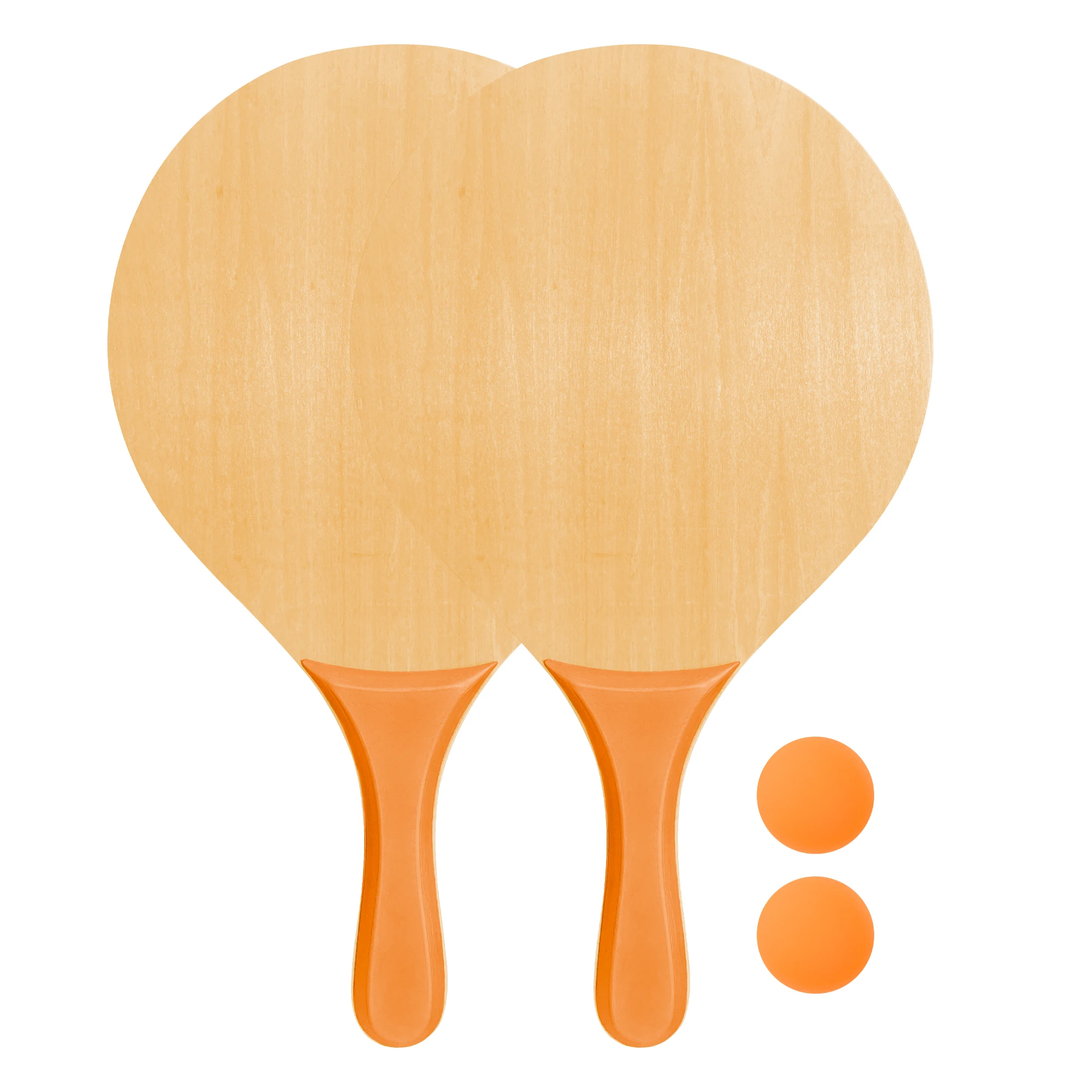 Custom  basswood Plywood Wooden Beach Racket Set Racquet Beach Game Beach Tennis Rackets For Kids Adults