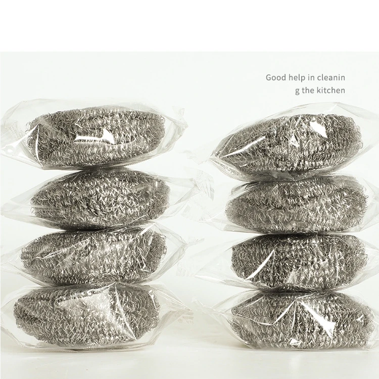 Wholesale Dishwashing Ball 410 Stainless Steel Kitchen Household Cleaning Ball Brush Sponge For Dishes Cleaning