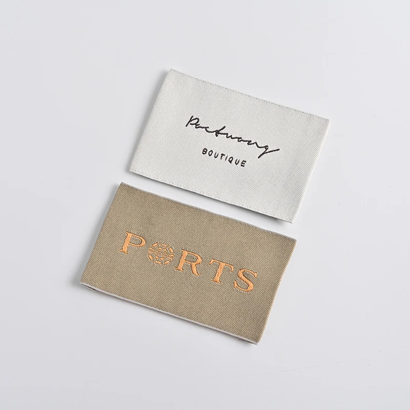 Customized Brand Logo Clothes Garment Fabric Labels High Density Clothing Satin Printing Tag Woven Labelsbels