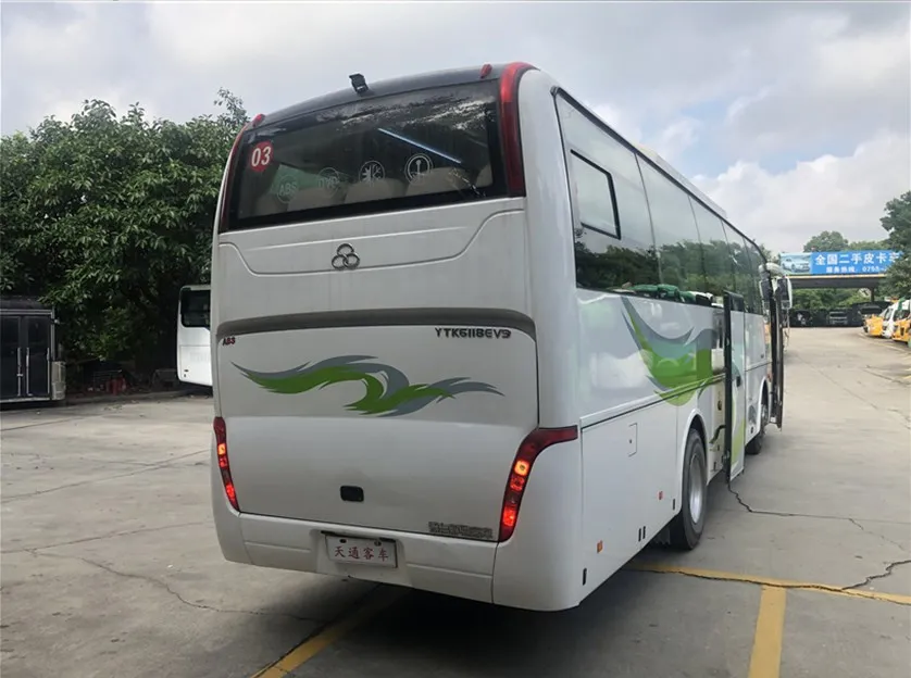 50% Off 2017 Shuchi Bus YTK6118 New Energy Coach Used 48 to 70 Seater Pure Electric Luxury VIP Interior Automatic Coach