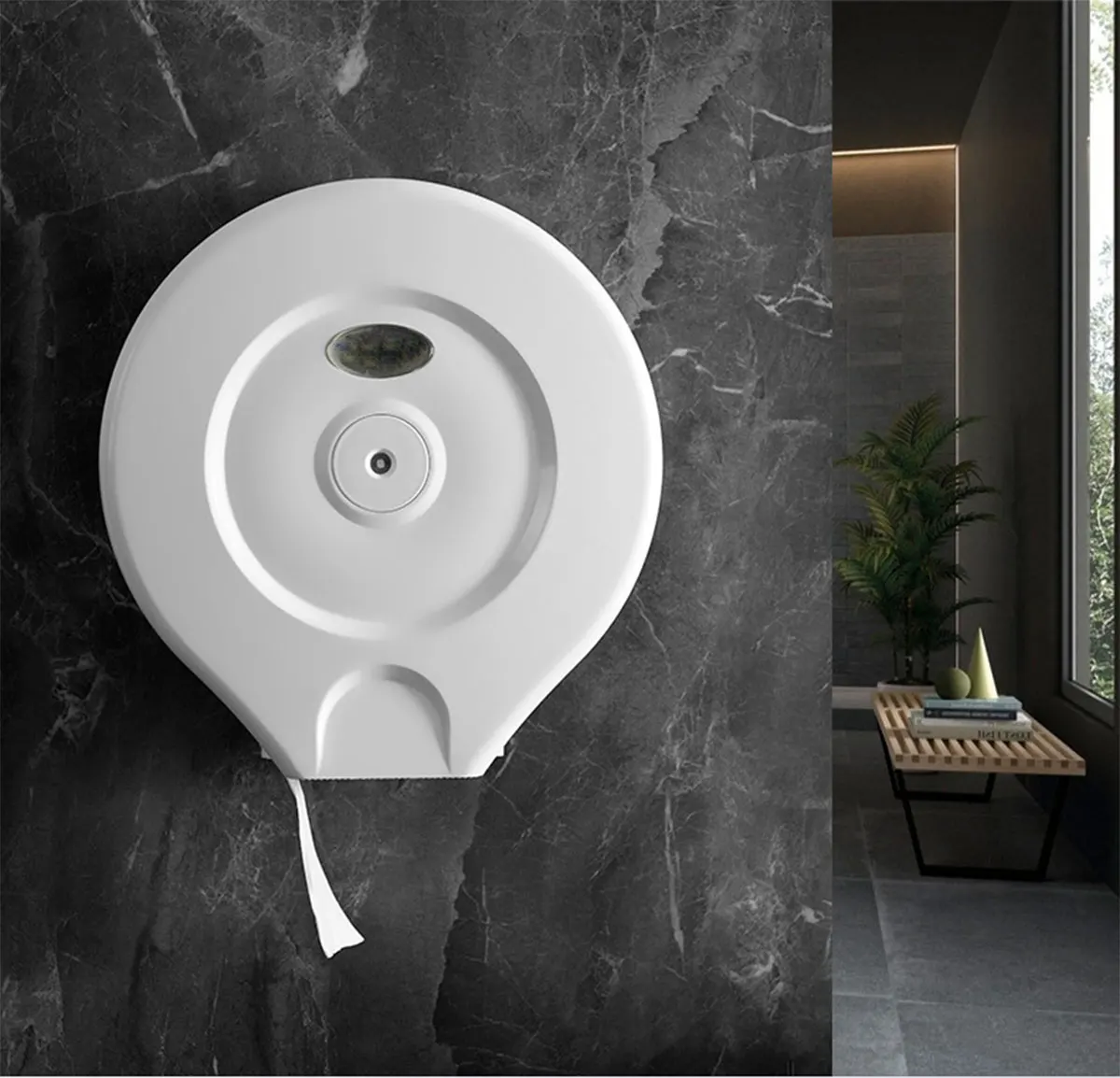 Tissue Towel Roll Box Holder Plastic Napkin Kraft Paper Cut Dispenser for Toilet Wall PW-8501 12.5*27.5*27mm ABS PS CN;ZHE Power