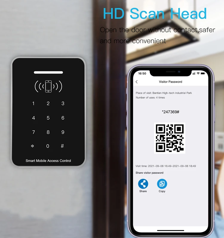 Бесплатная доставка SDK 125 кГц сенсорная панель с подсветкой RFID-карта автономный контроль доступа парольная клавиатура входом и выходом Wiegand