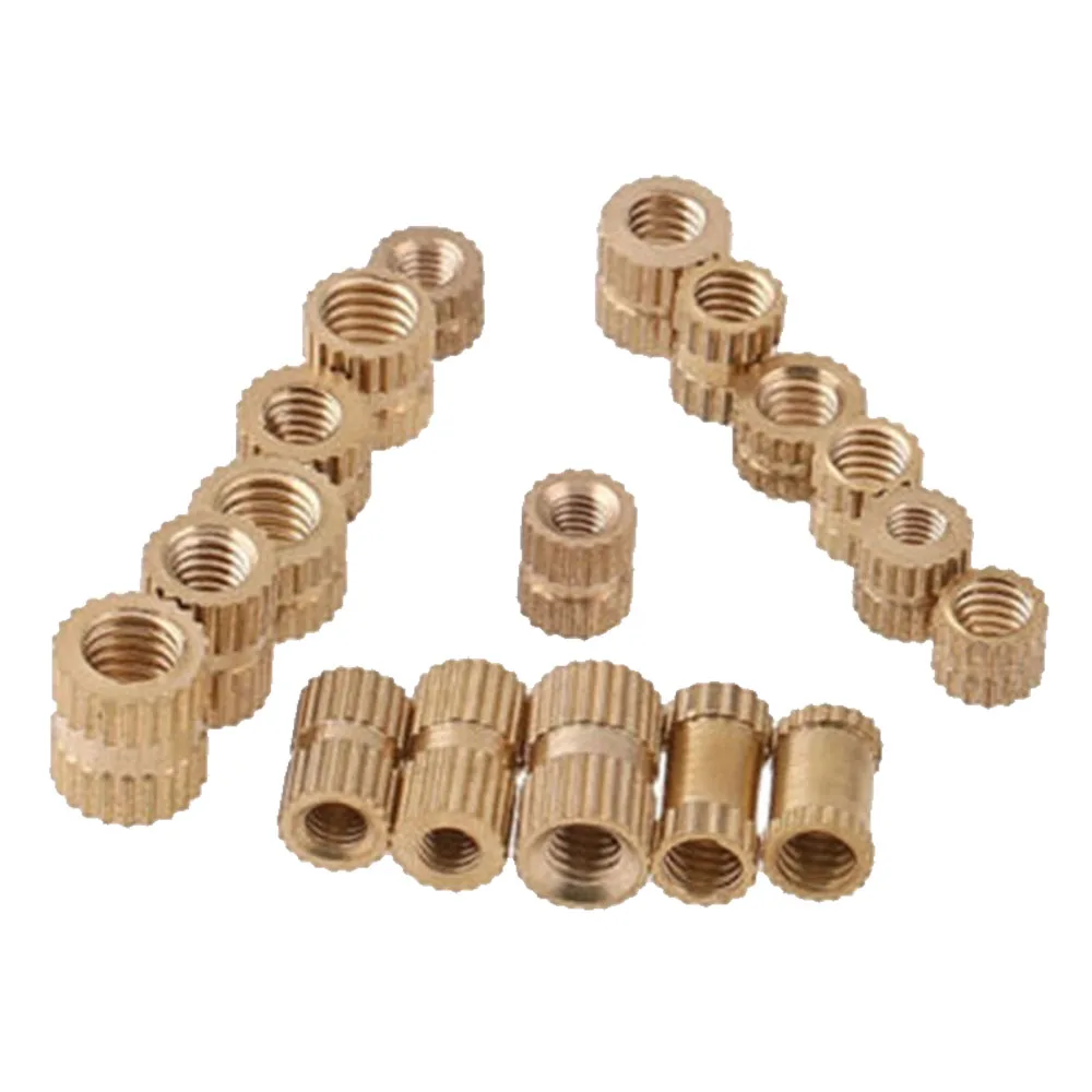 Brass Flush Press Fit Threaded Insert Knurled Press Insert Brass Screws Bronze Threaded Inserts installing threaded