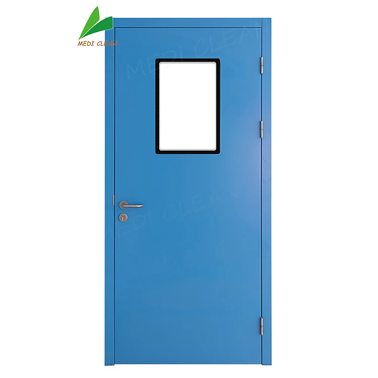 GMP standard hermetic dust proof aluminum frame steel panel swing door clean room door manufacturer