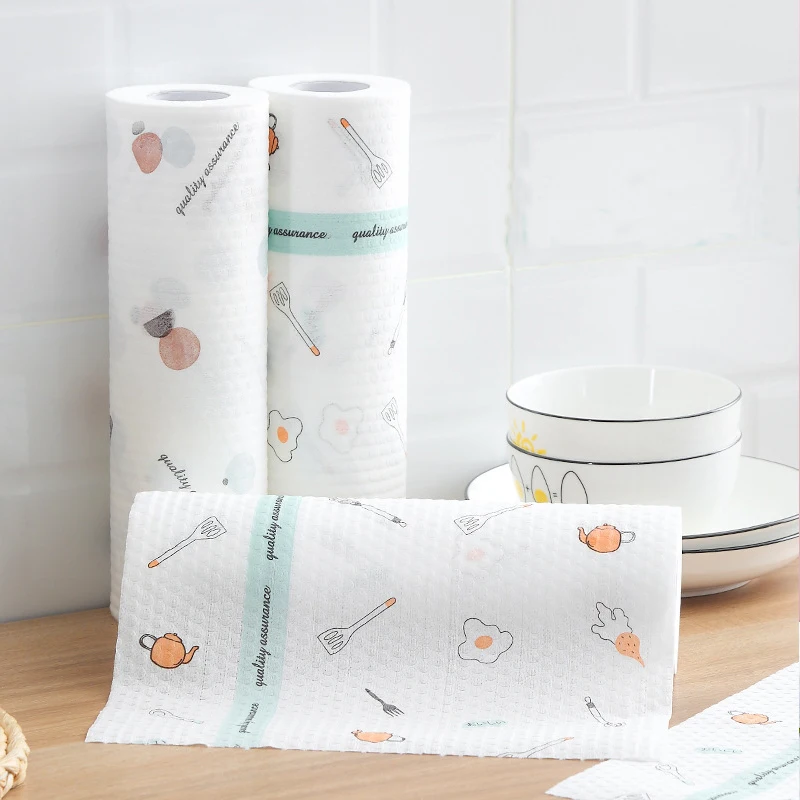 Одноразовые ленивые тряпки, кухонное полотенце, Влажная и сухая стирка, многократная Бытовая Чистка, белые тряпки, принадлежности для посуды