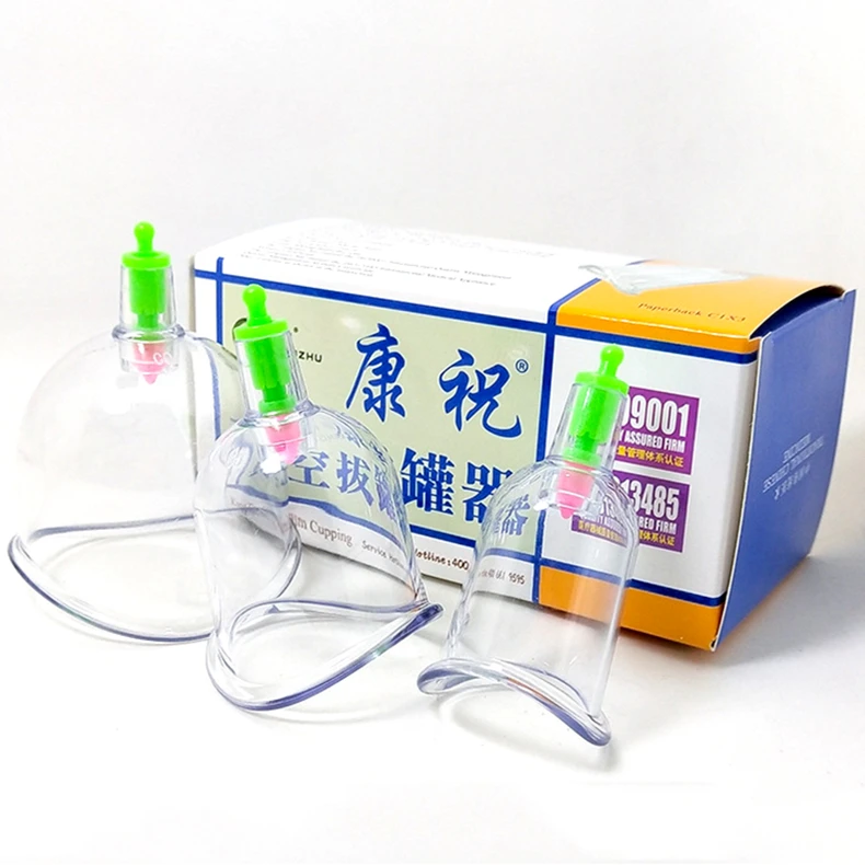 Kangzhu Curved Vacuum Cupping Device 3 Cups Set Kangzhu Curved Cupping Set