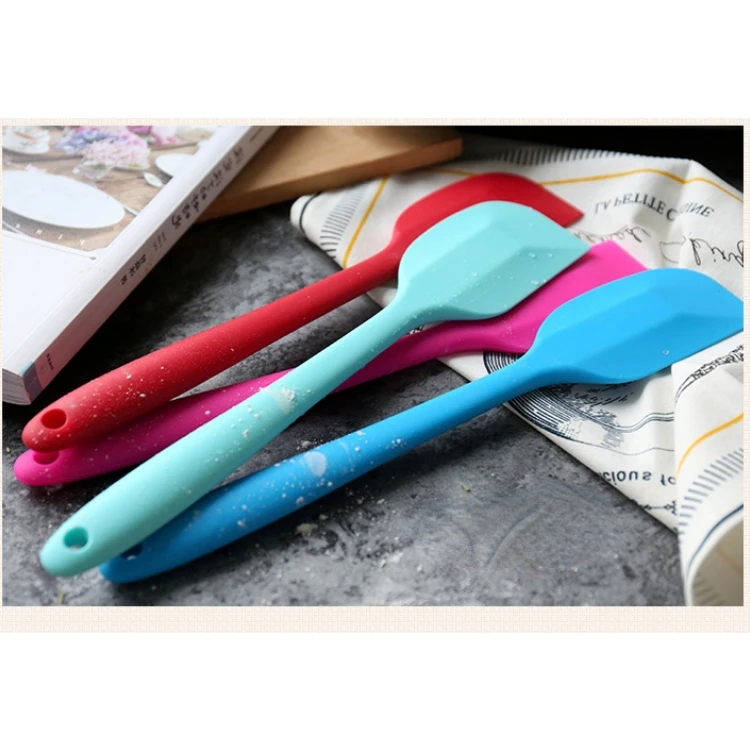 household scraper heat resistant reusable silicone cooking spatula for kitchen nonstick cookware