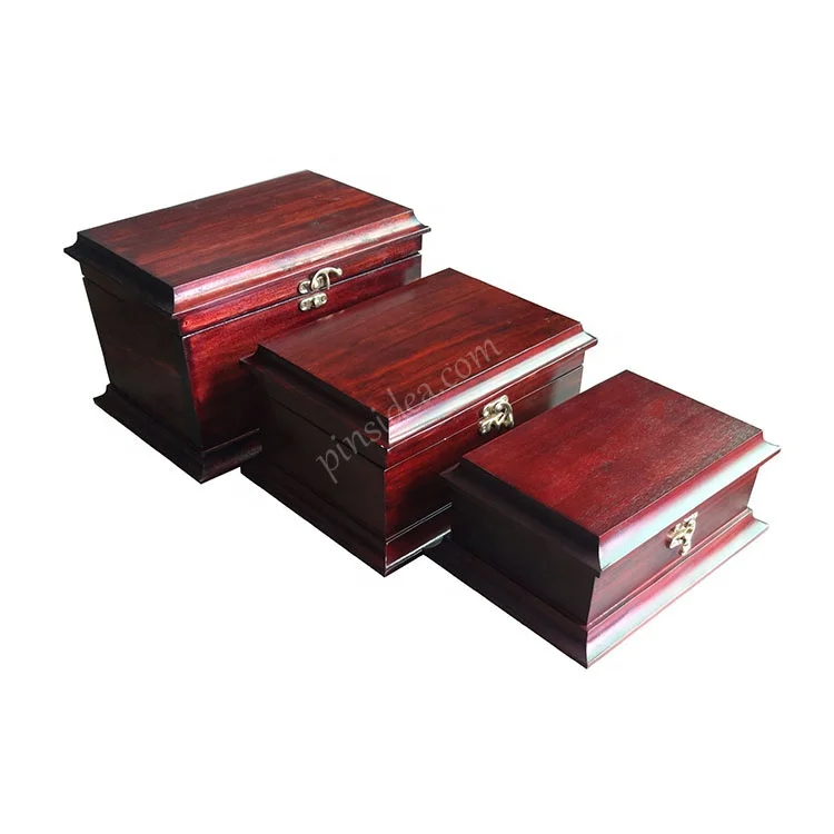 Mahogany solid wood lacquer flap buckle cat dog pet products souvenir collection wooden box