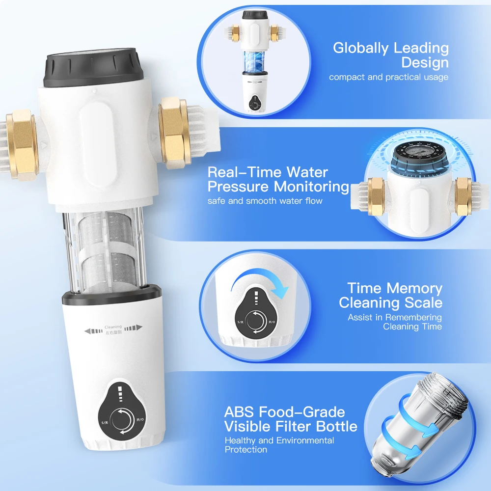 Best Design of Durable and Efficient Household Front Filter Water With 6T Water and 40 Micron Filtration for Sediment Control