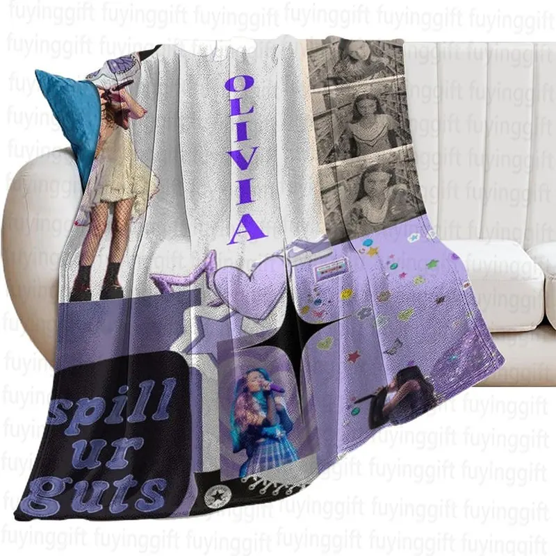 Hot Selling USA Superstar Singer Actress Olivias Blanket Small Quantity Custom High Quality Fleece Plush Throw Blankets