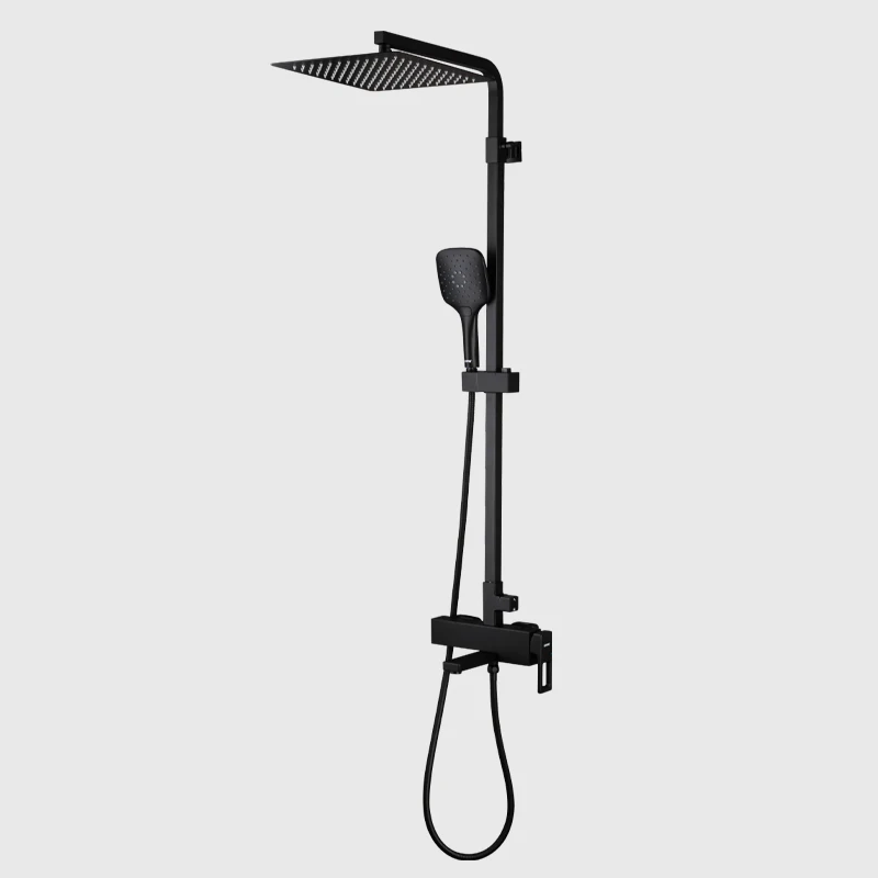 
Дождевая Душевая система для ванной комнаты, набор черных дождевых смесителей для душа 