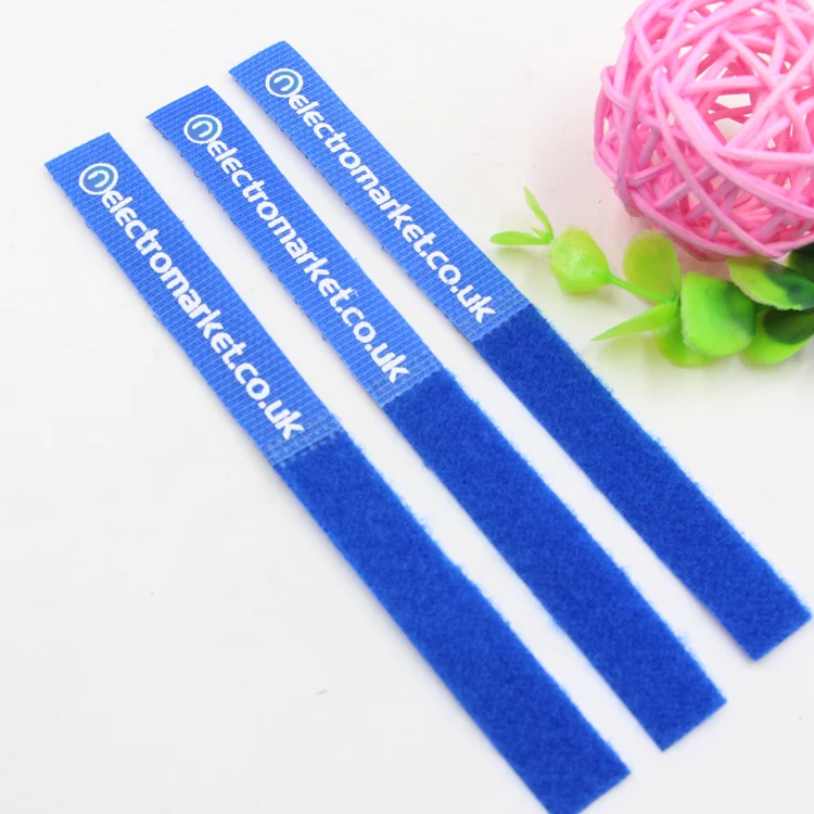 Custom logo printed adjustable loop fishing rod holder and hook fishing rod strap hook and loop