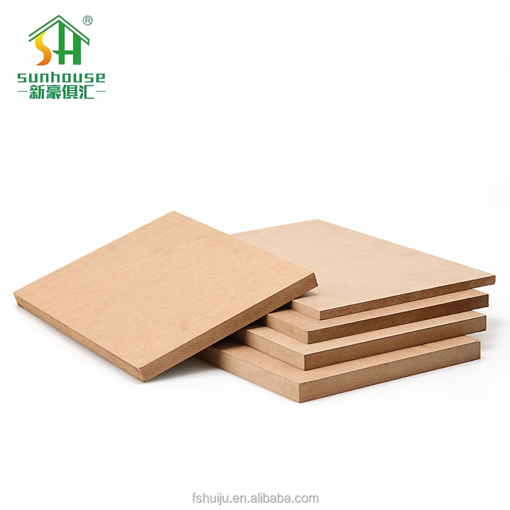 4X8Ft Plain Hdf Board Raw E0/E1 Grade Hight Fibreboards Hdf Wood Fiber Board 18Mm