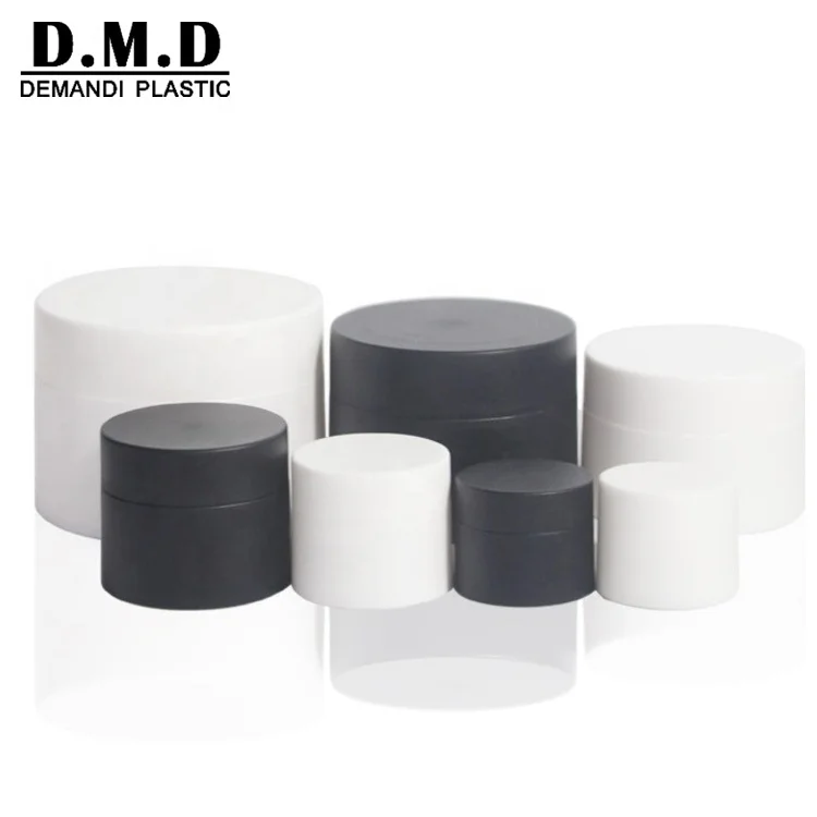 Custom logo 3ml 5 gr 10 ml 15 gr 30gram 50 grams 80grams plastic PP matted black cream jars