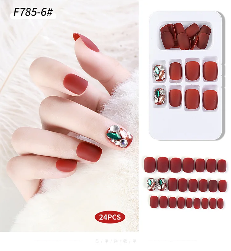 new arrival Color Press On Manicure Gel Nail Kit  PureFit Technology Acrylic  False Nails Full Cover Set Artificial Nails