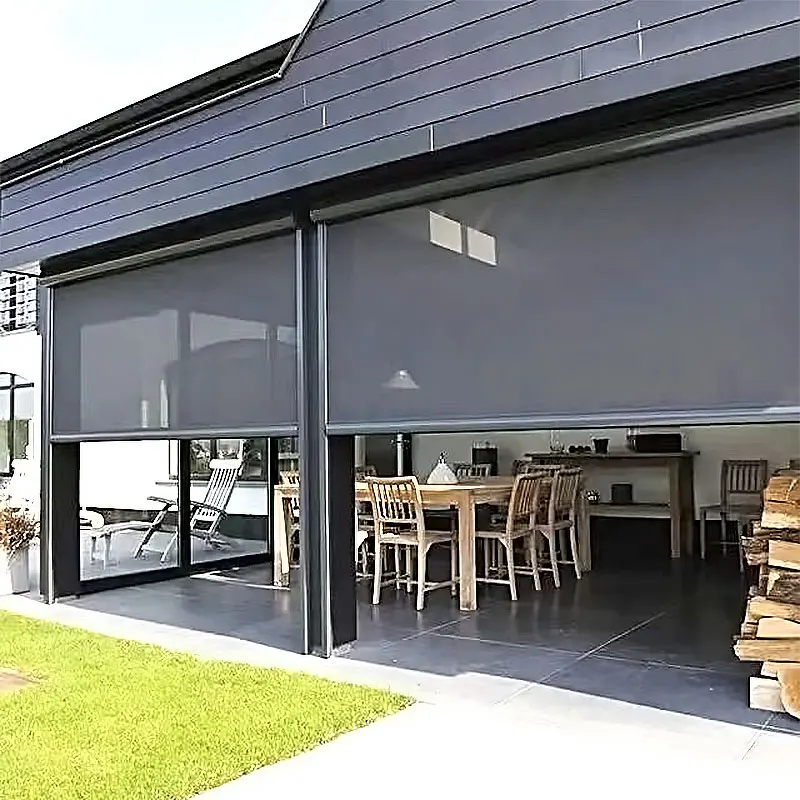 Modern Style Pvc Smart Sun Shade Motorized Roller Windproof Blinds For Office