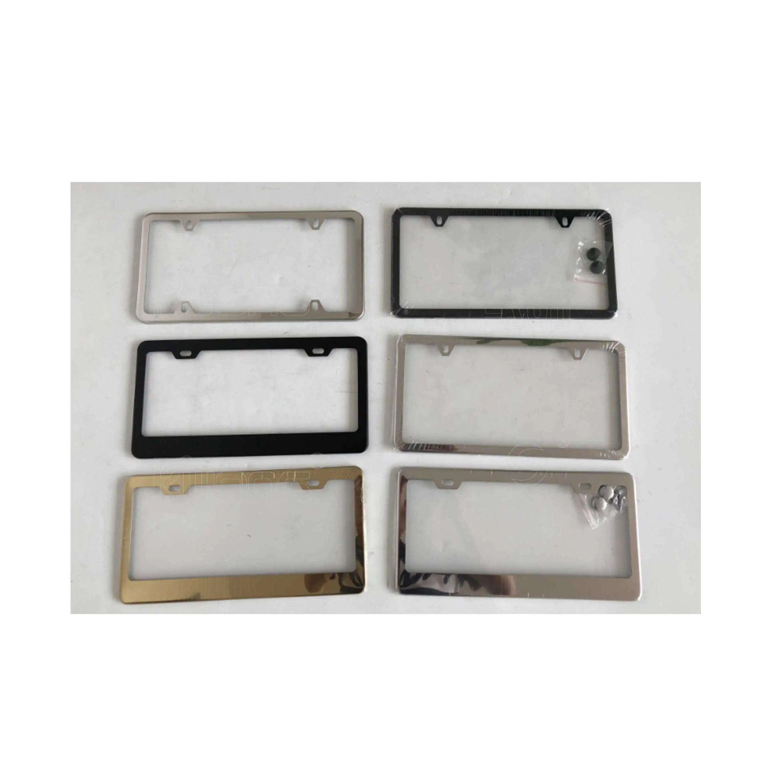 Custom car license plate frame with insert