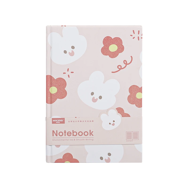 A5 Hardcover pink girls cute bears customizable journal notebook for students  diary notebook