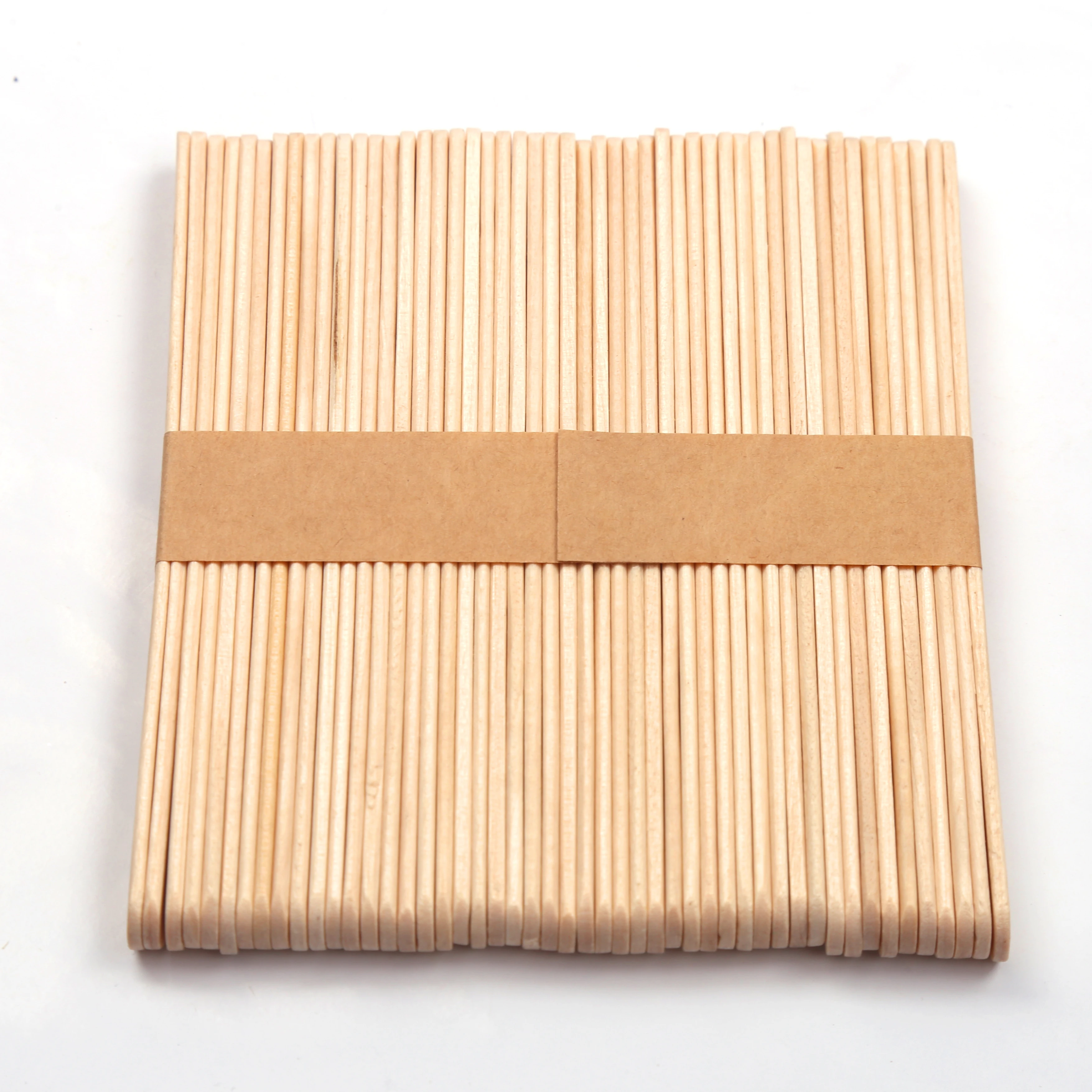 Natural color wooden craft popsicle stick  wood printed ice cream sticks