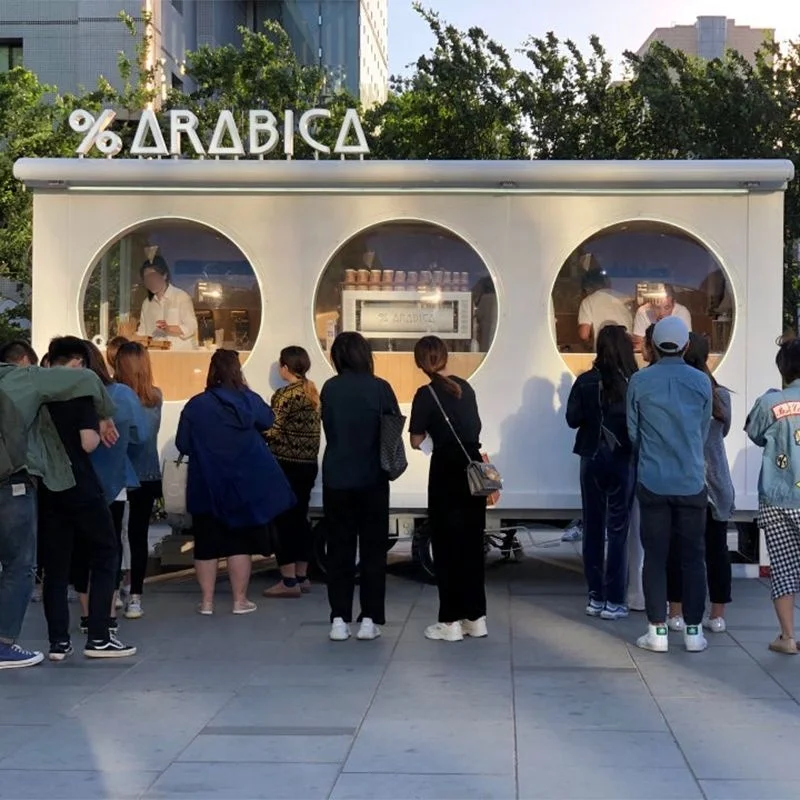 Smart mobile coffee cart mobile concession food cart trailer with coffee machine