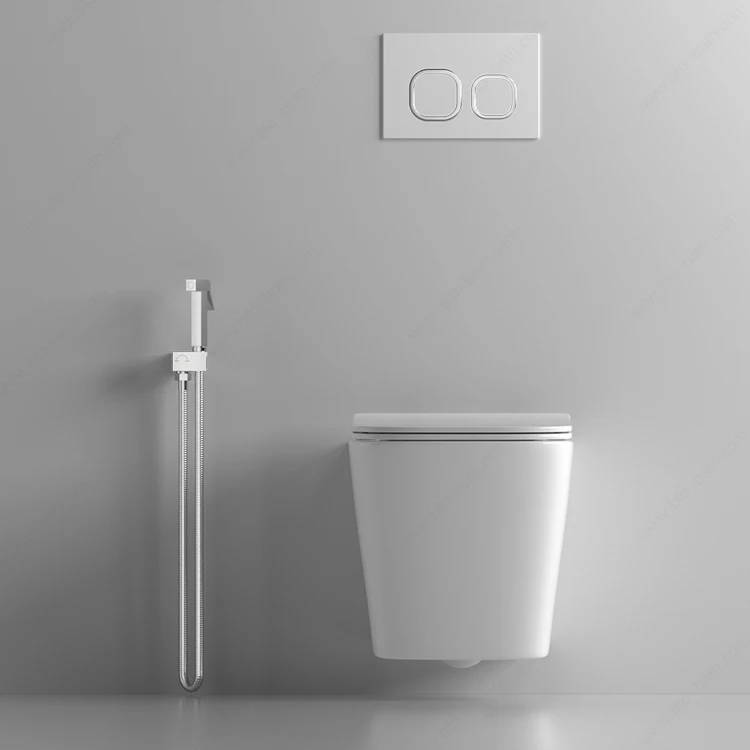 BTO Cheap style white water closet wc sanitary ware p-trap toilet washdown rimless wallhung toilet for bathroom wall hung