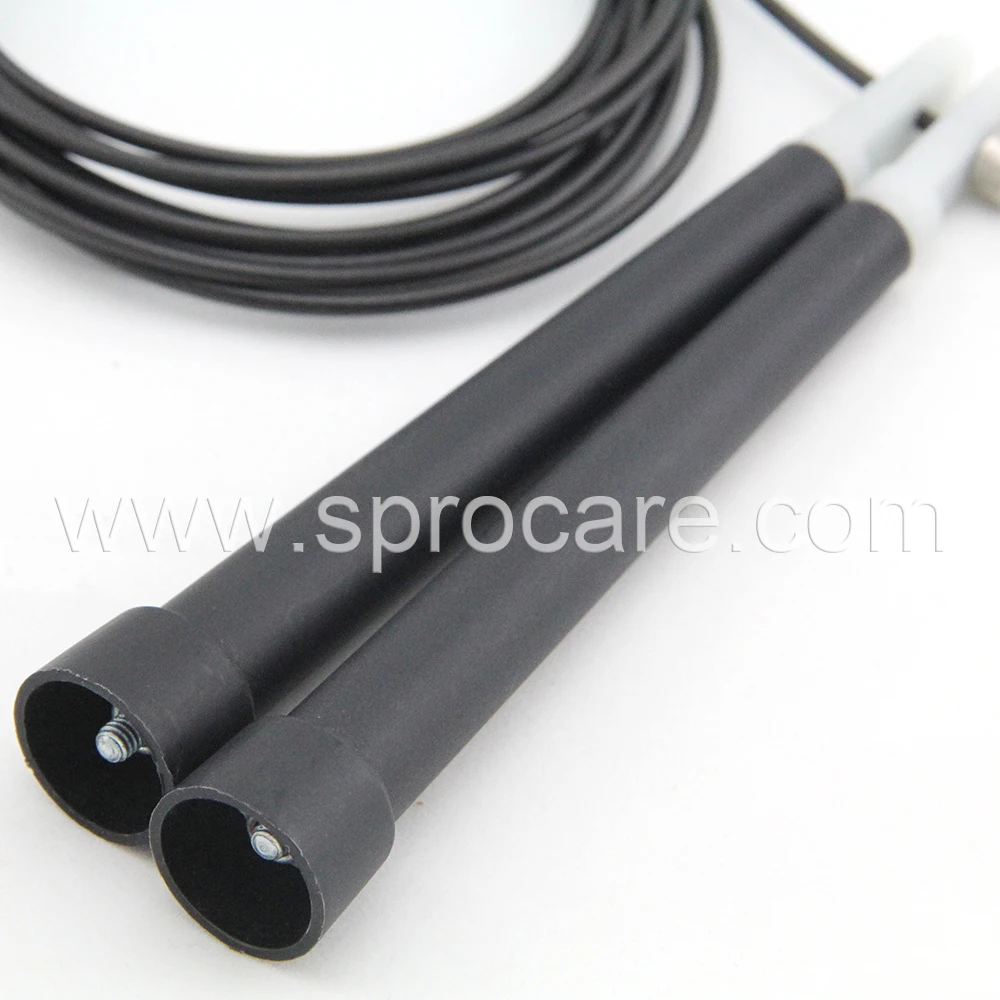 Plastic Speed Jump Rope Adjustable Steel Wire Cable Rope, Anti-tangle Fast Turning Skipping Rope for Cardio, Boxing,Home Workout