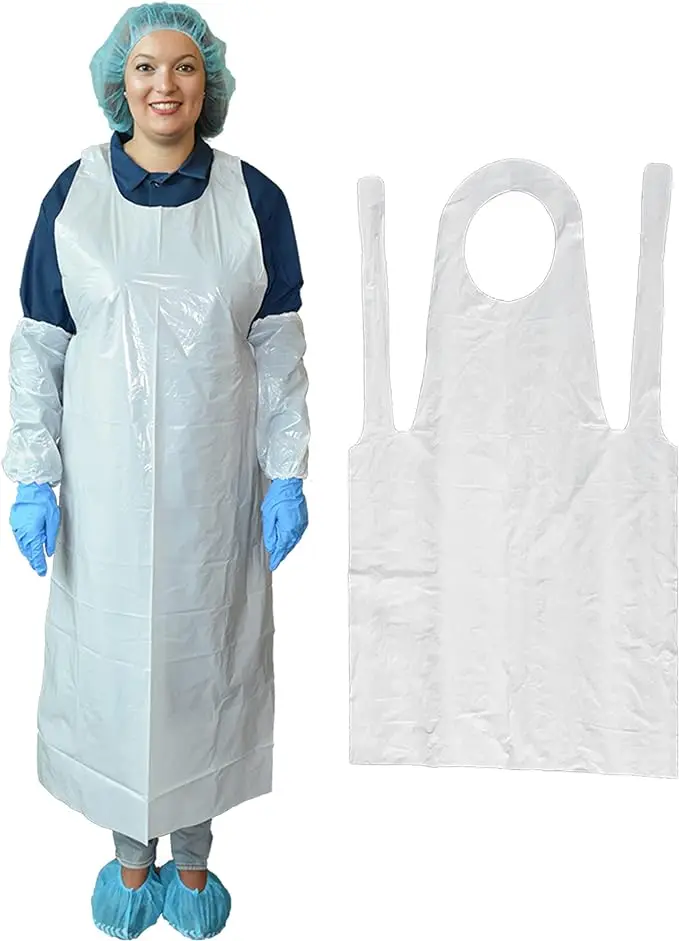 Customized Size Disposable Plastic PE Apron Protective Waterproof Kitchen Aprons thick plastic disposable aprons