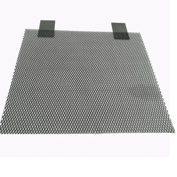 
Ruthenium plating titanium perforated sheet for battery electrode 