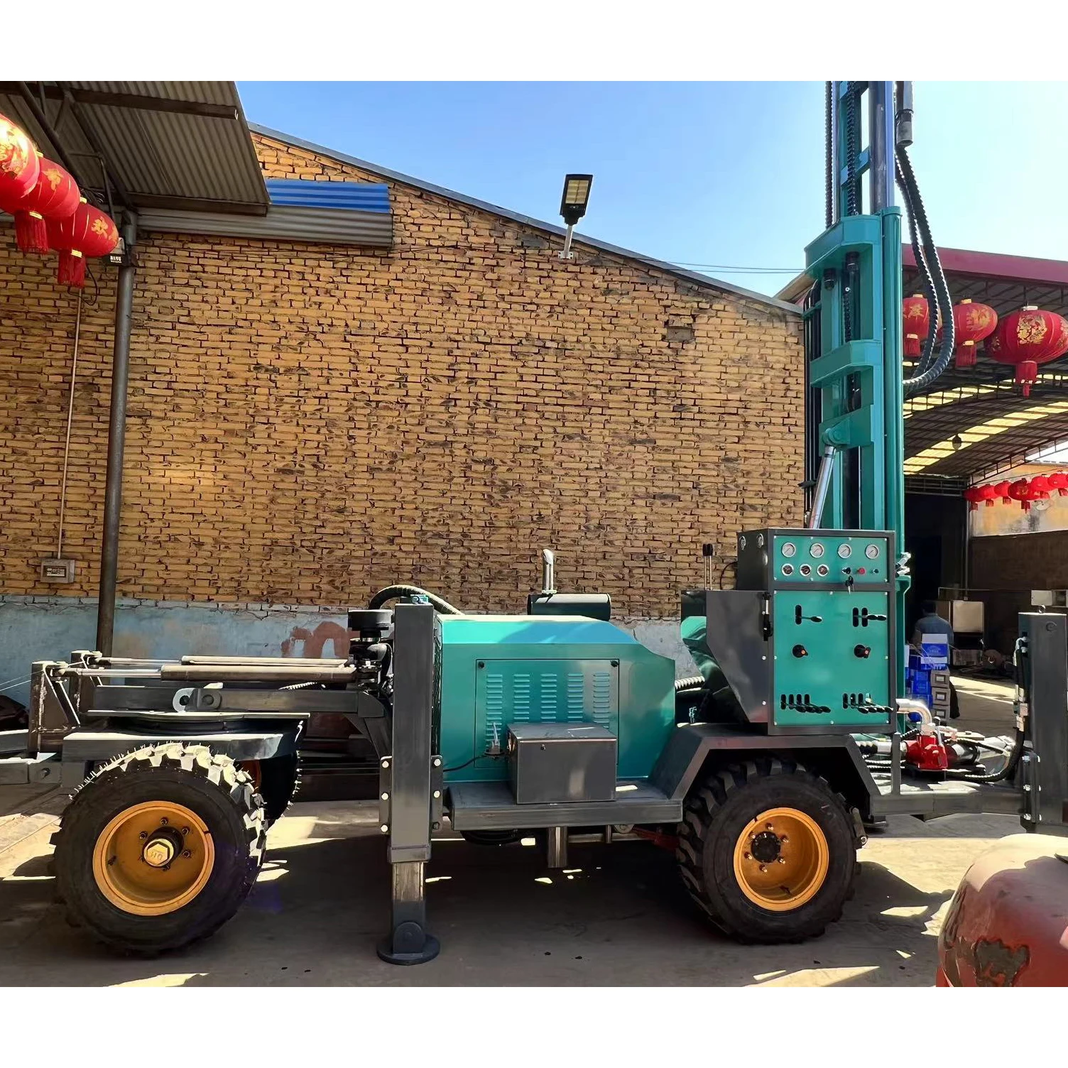 100m 300m 500meters Truck Mounted Borehole Drilling Machine for Water Well Bore Hole Drilling Rig with air Compressor