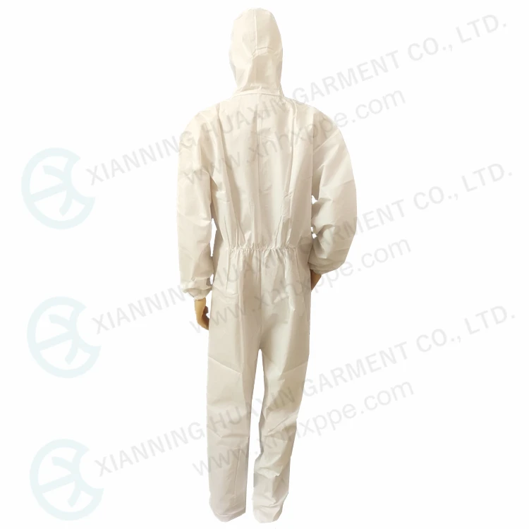 Disposable Safety Suit for Food Industry Type 5/6 Disposable Microporous Coverall