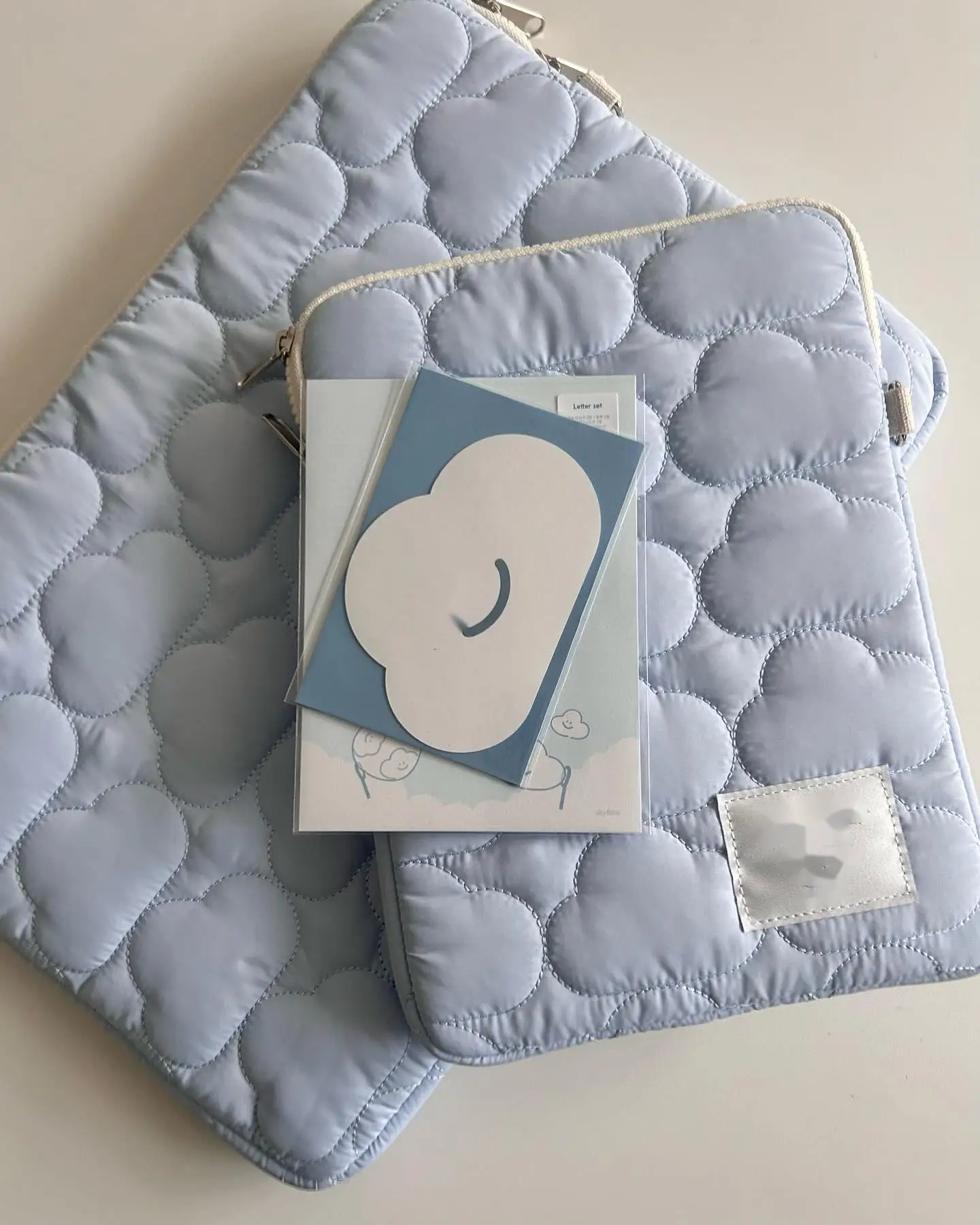 Custom Size Logo Floral and Pink Quilted Cotton Zipper Laptop Tablet Protection Sleeve Pouch Case