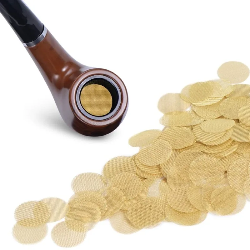 reusable copper titanium tobacco smoking pipe silver screen filters steel smoke pipe inserts screens / tobacco pipe filters