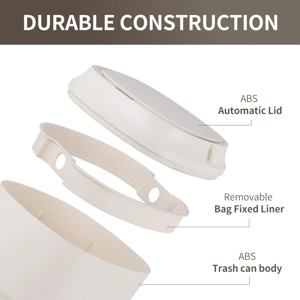 12L Slim Trash Can Smart Garbage Bin Sensor Dustbin Automatic Waste Bin with 4 Working Mode