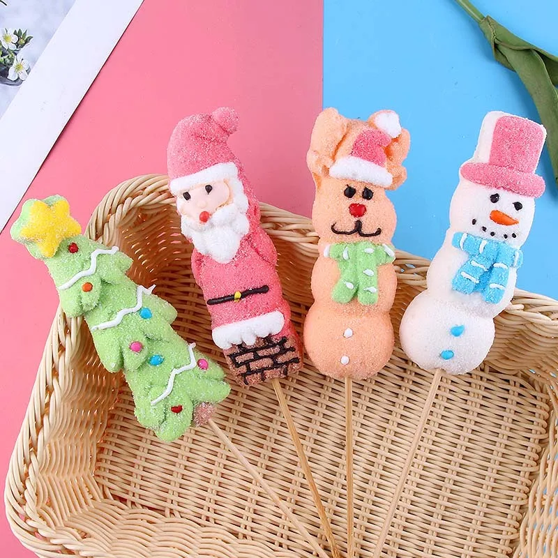 Competitive Price Hot Sale Individual Package 3D Christmas Cartoon Shape Fruity Soft Sweets Gummy Candy