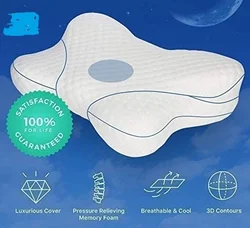 OEM Customized Wholesale Memory Foam Pillow Butterfly Shaped Cervical Orthopedic Memory Foam Pillows For Sleeping