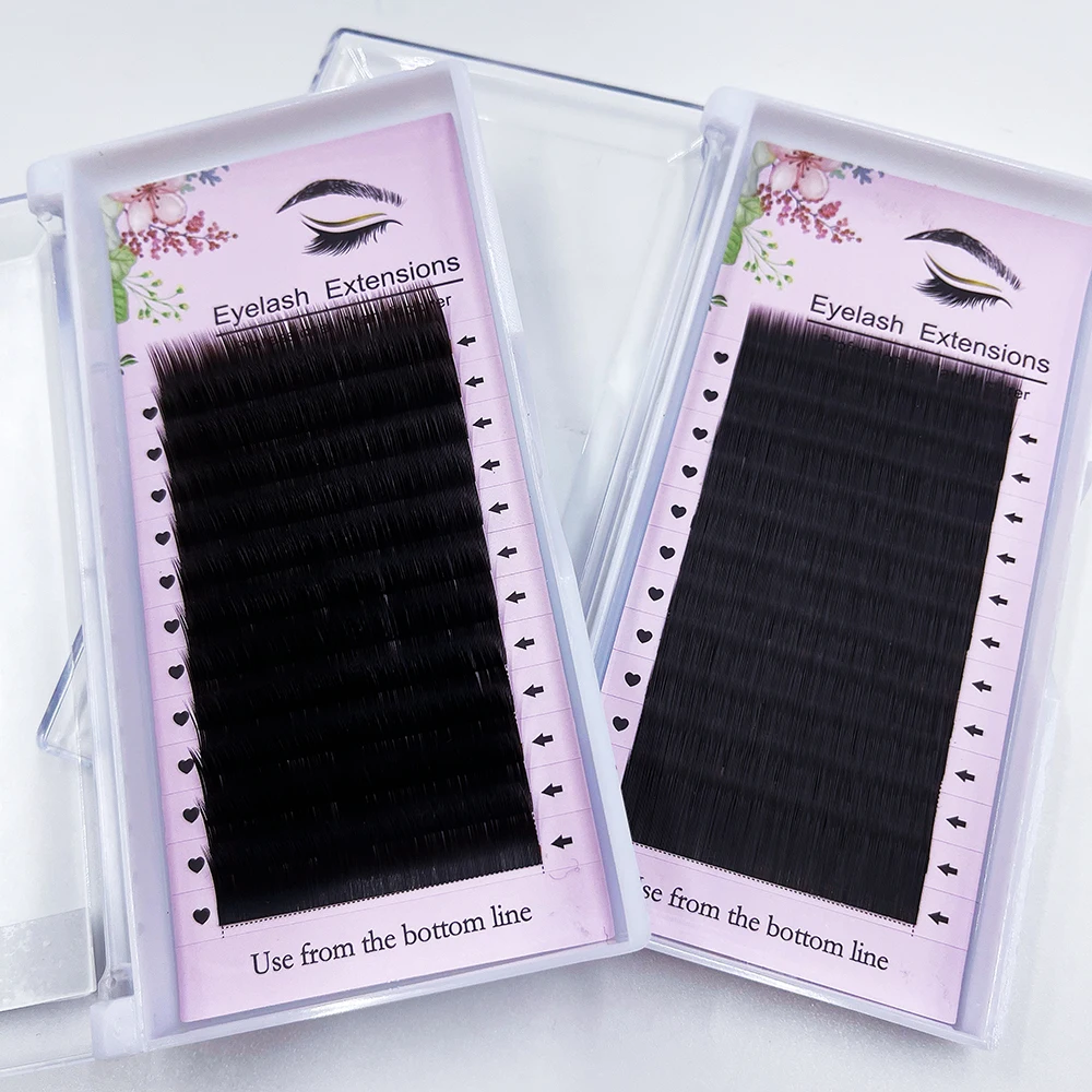 Hot Sell YY shaped Baby Curved grafted lashes private label Flat Natural baby bend Eyelash Extension