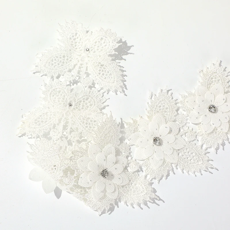 Factory direct sales fashion garment lace New design Spot drill tailorable lace Costume decoration