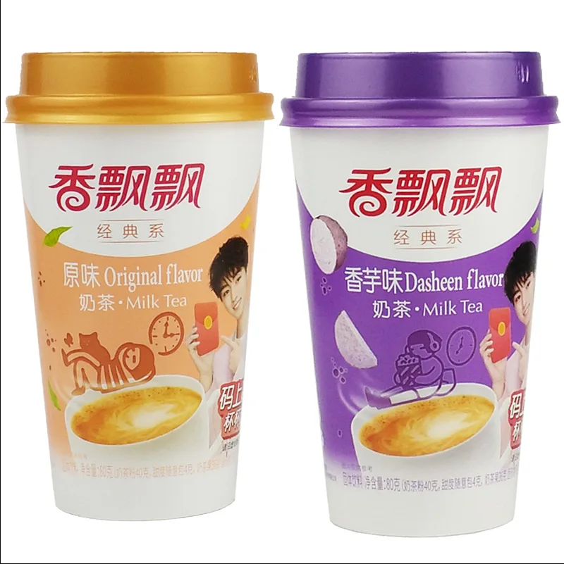 Оптовая продажа молочный чай Xiangpiaopiao целая коробка оригинальный вкус Таро многоароматный смешанный мгновенный завариваемый послеобеденный еда