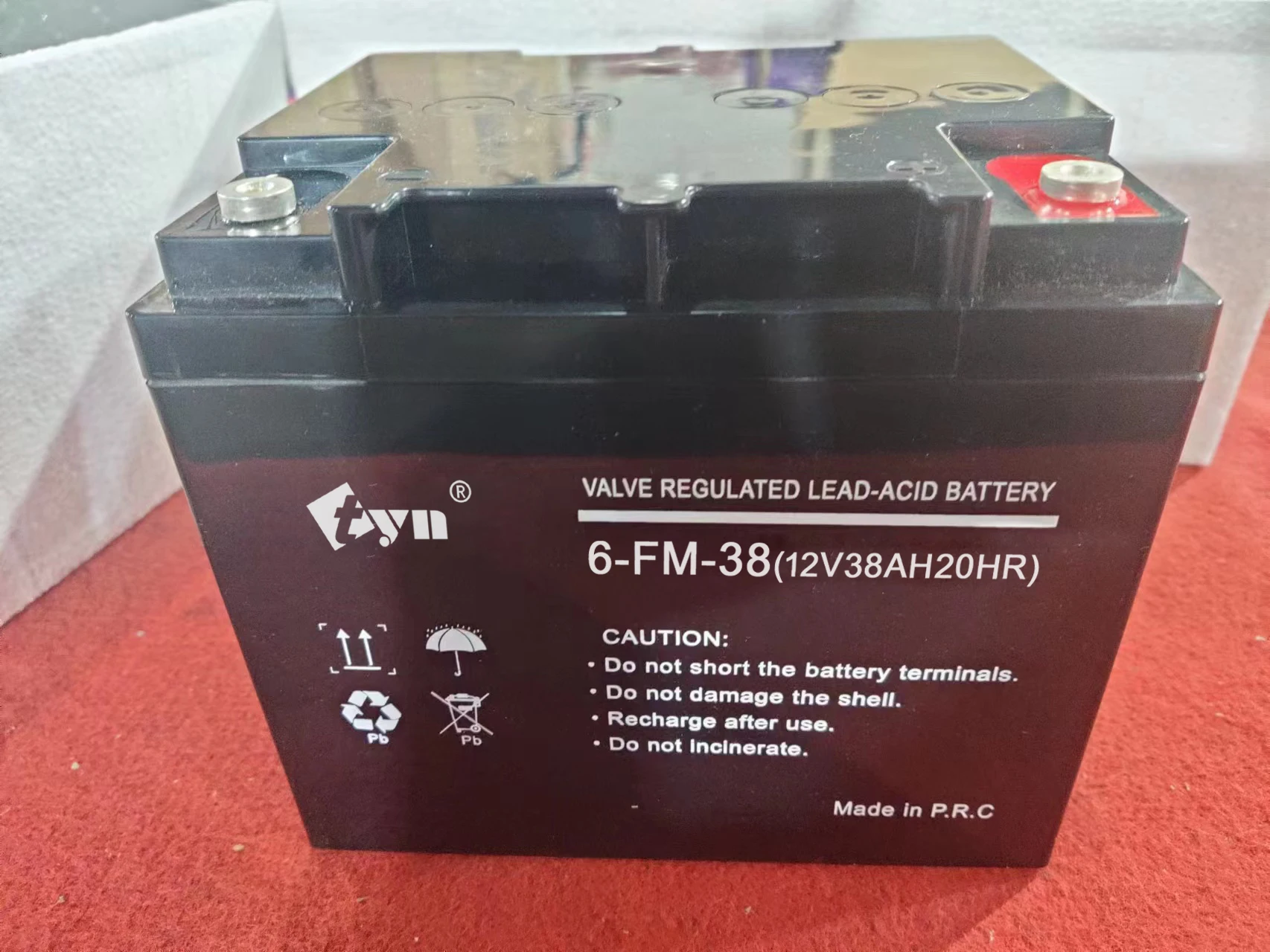 12v38ah VRLA Lead Acid Battery For Ups System With 3 Year Warranty Time 12V38Ah solar system