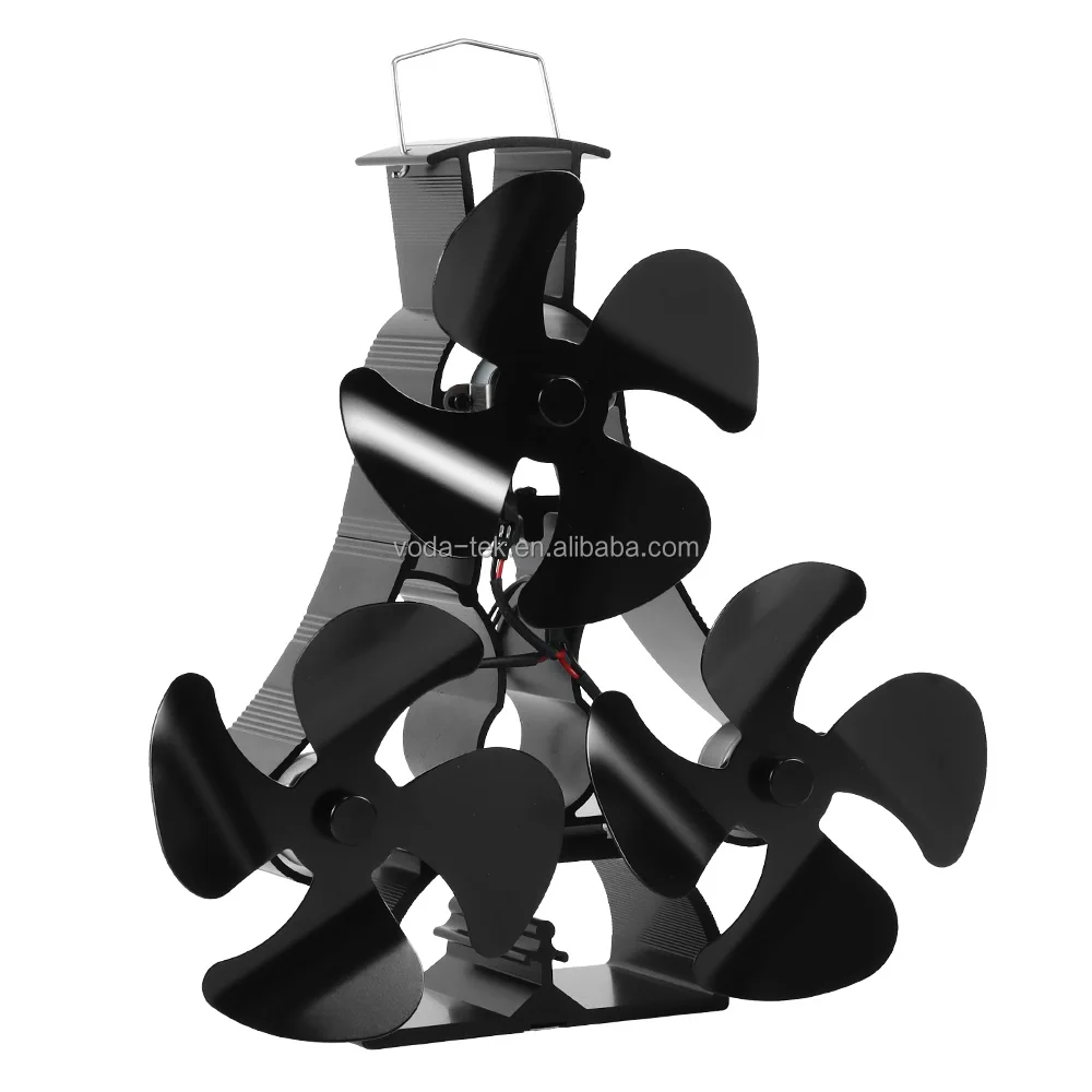 Upgrade Three Motors High Efficiency Low Consumption No battery Or Electricity Required Wood/Gas/Pellet Stove fan