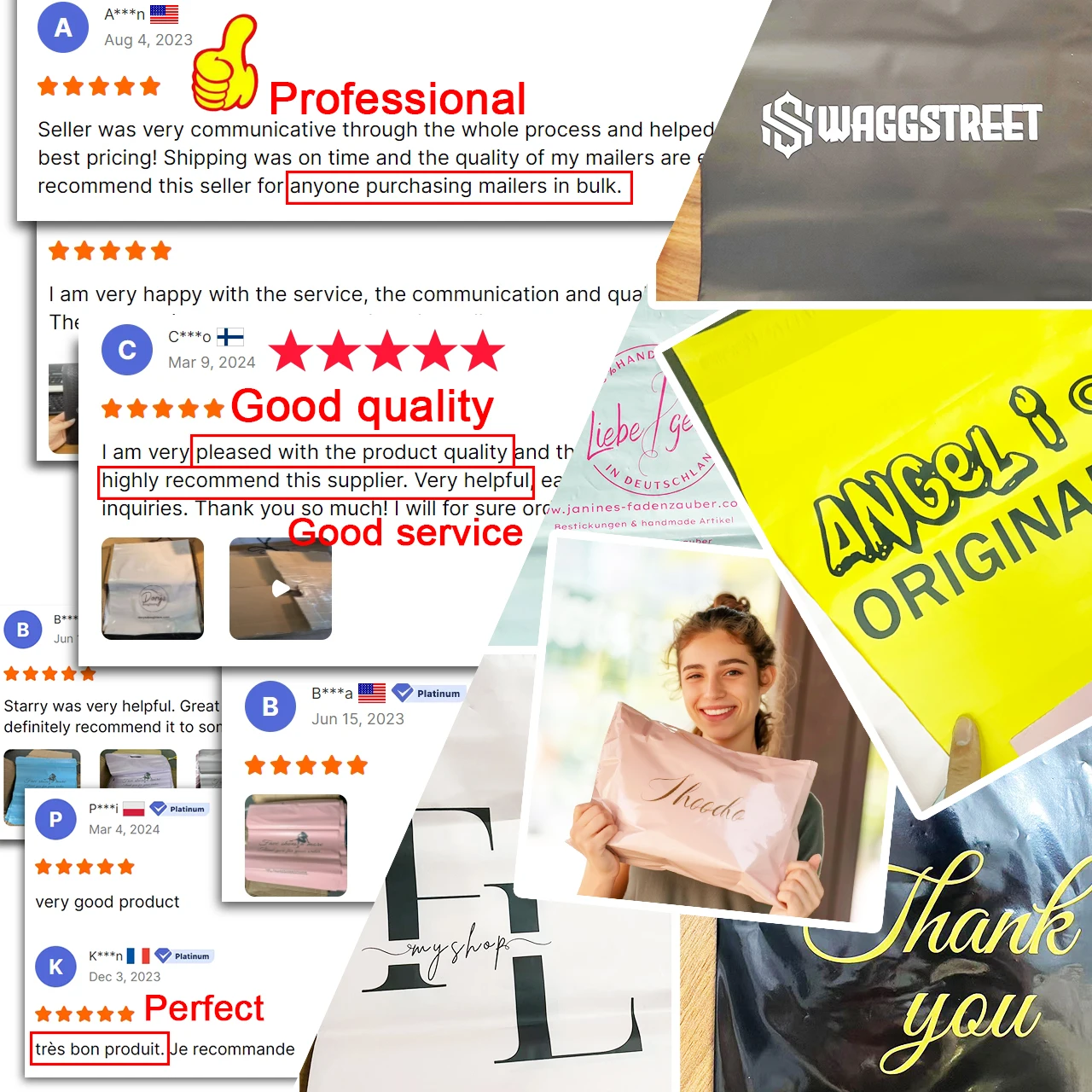 Custom Plastic Biodegradable Envelope Clothing Packaging Postage Poly Mailer Mailing Shipping Bags For Small Business Supplies