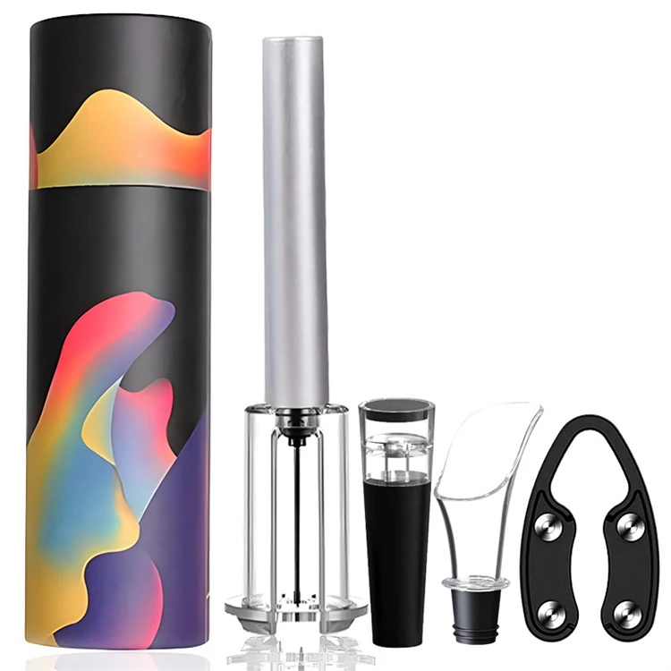 WELLFLYER Factory Supply Corkscrew Aluminum Alloy Wine Opener with Gift Box Air Pressure Wine Opener
