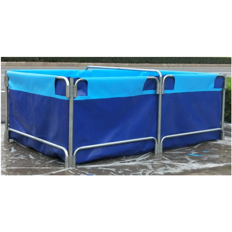 High quality flexible PVC and HDPE lining greenhouse galvanized frame  fish farm fish pond for sale
